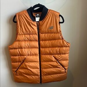 New Balance Men's Orange Puffer Vest